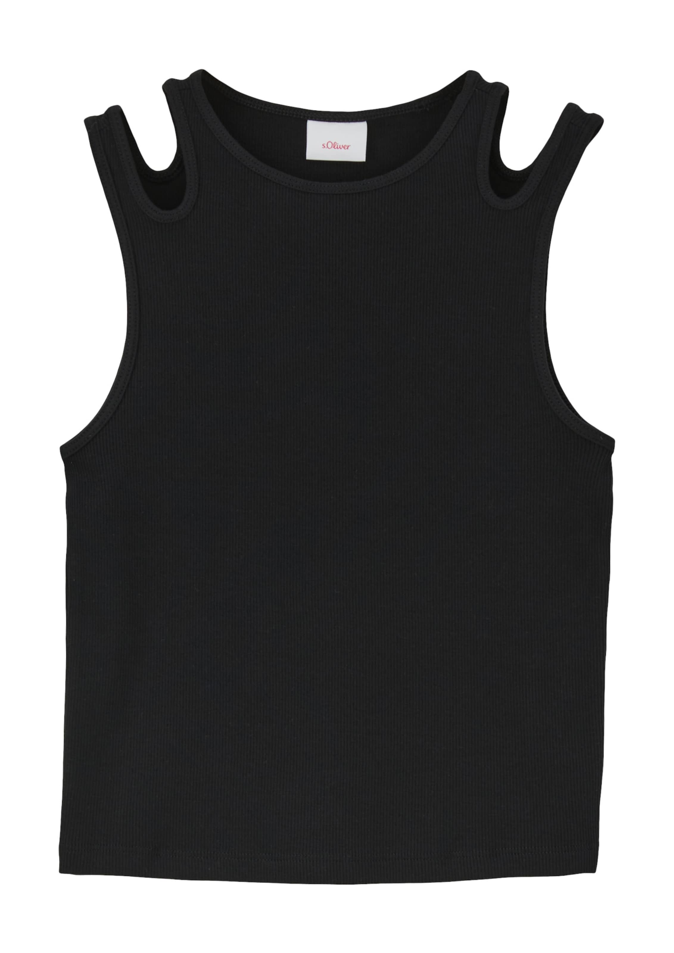 s.Oliver Top in Schwarz: Vorderseite