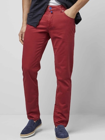 Coupe slim Pantalon MEYER en rouge : devant