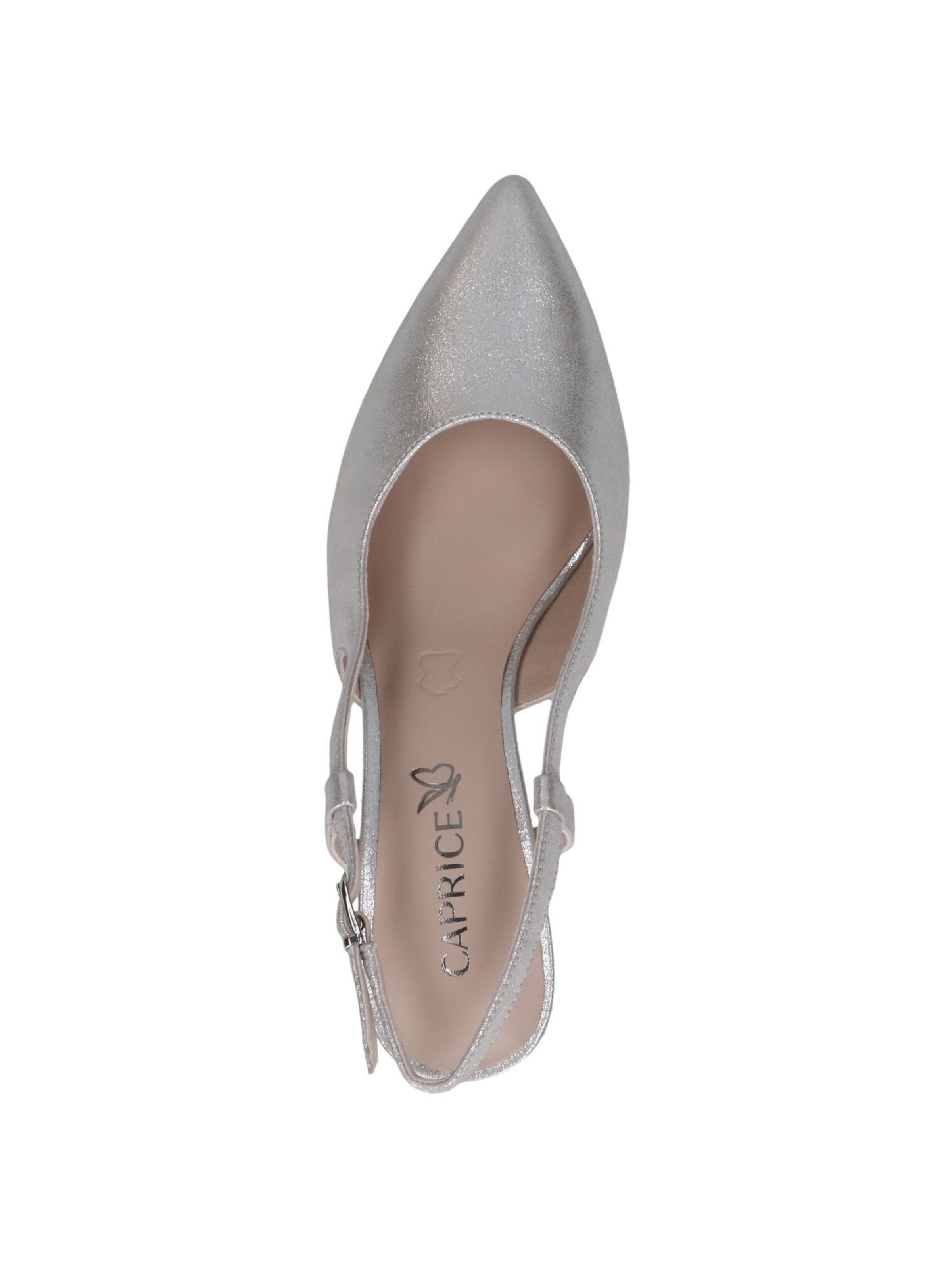 Décolleté sling di CAPRICE in argento