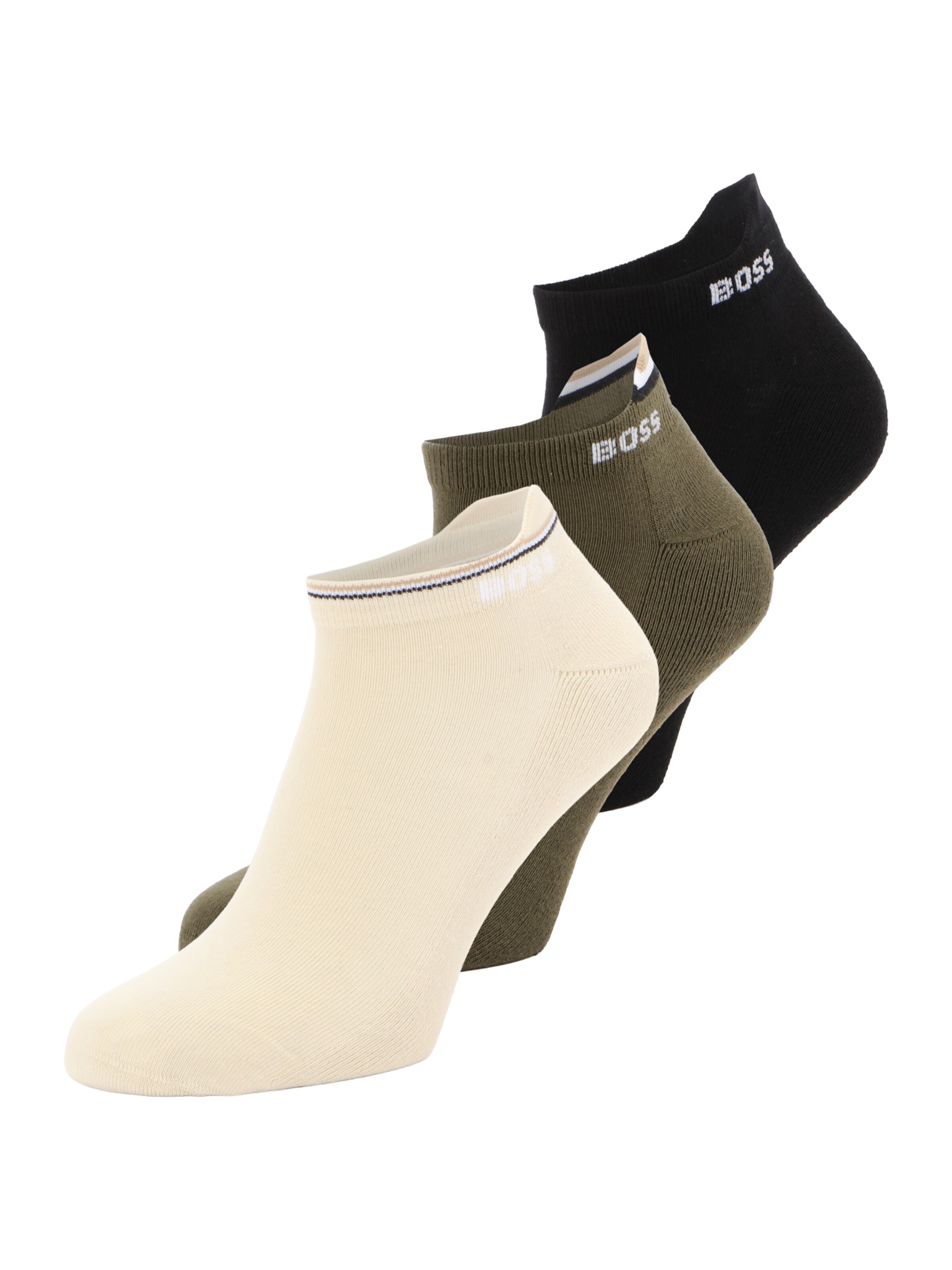 BOSS Socks 'Iconic' in 39-42 in Beige / Khaki / Black / White, Item view
