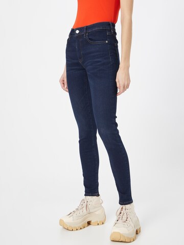 Skinny Jeans de la Superdry pe albastru: față