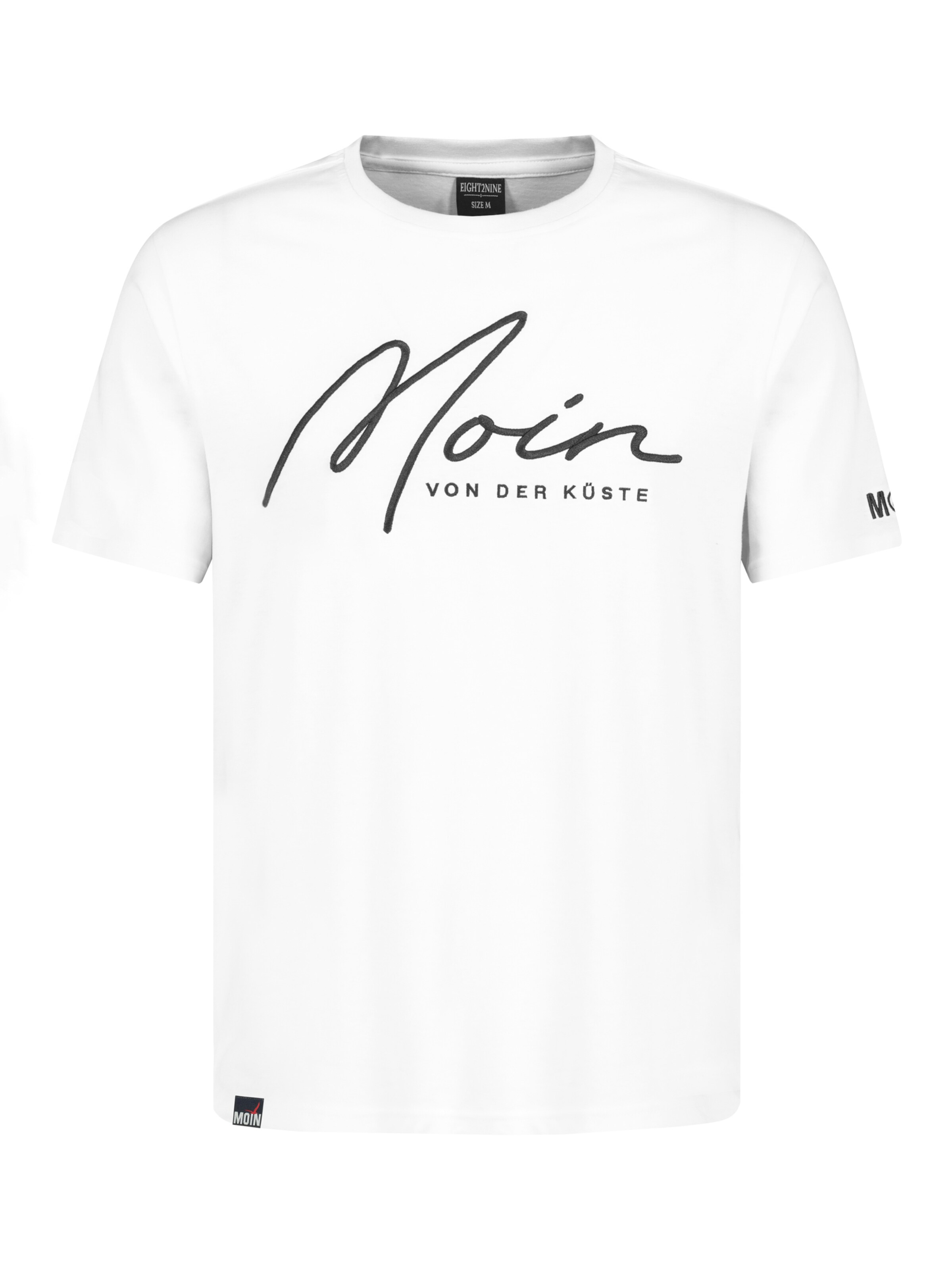 Eight2Nine Shirt 'Moin' in White: front