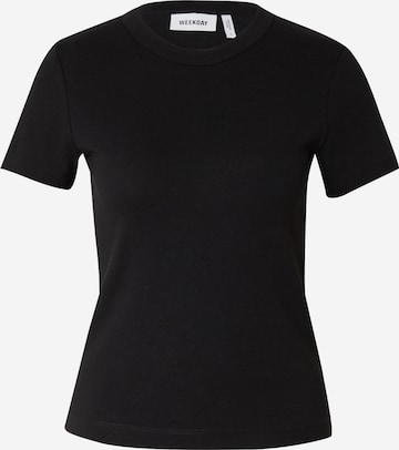 Tricou de la WEEKDAY pe negru: față