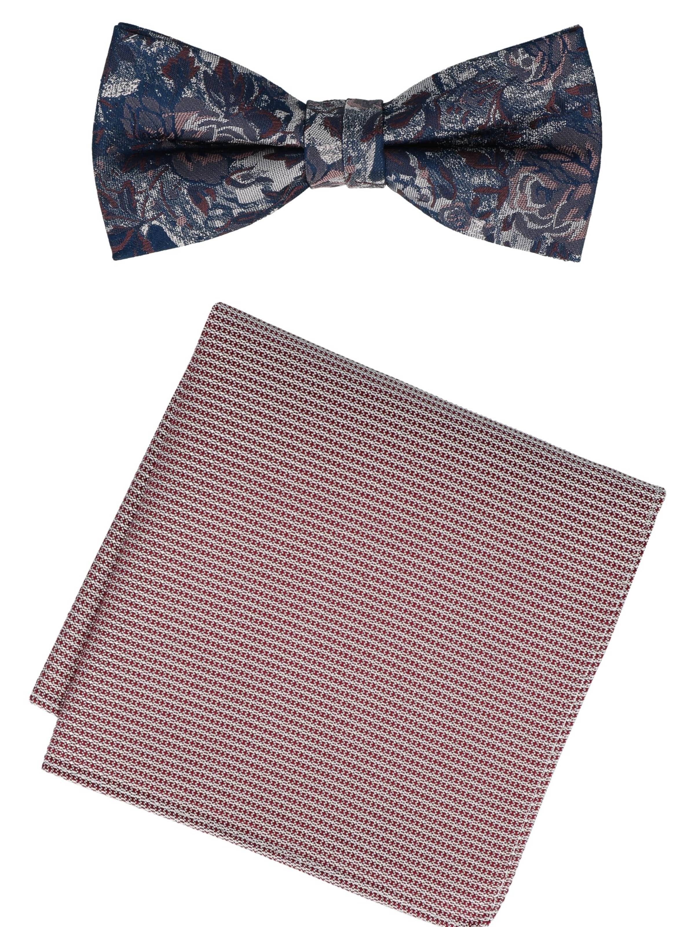 WILLEN Bow Tie 'Set Floral/ Uni' in Purple: front