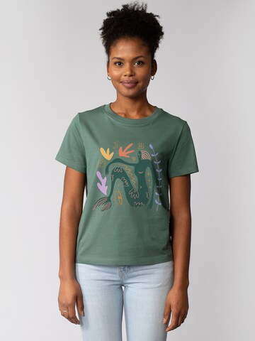 T-shirt 'Love and flex' Watapparel en vert : devant