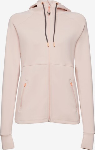 ESPRIT Athletic Zip-Up Hoodie in Pink: front