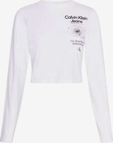 T-shirt Calvin Klein Jeans en blanc : devant