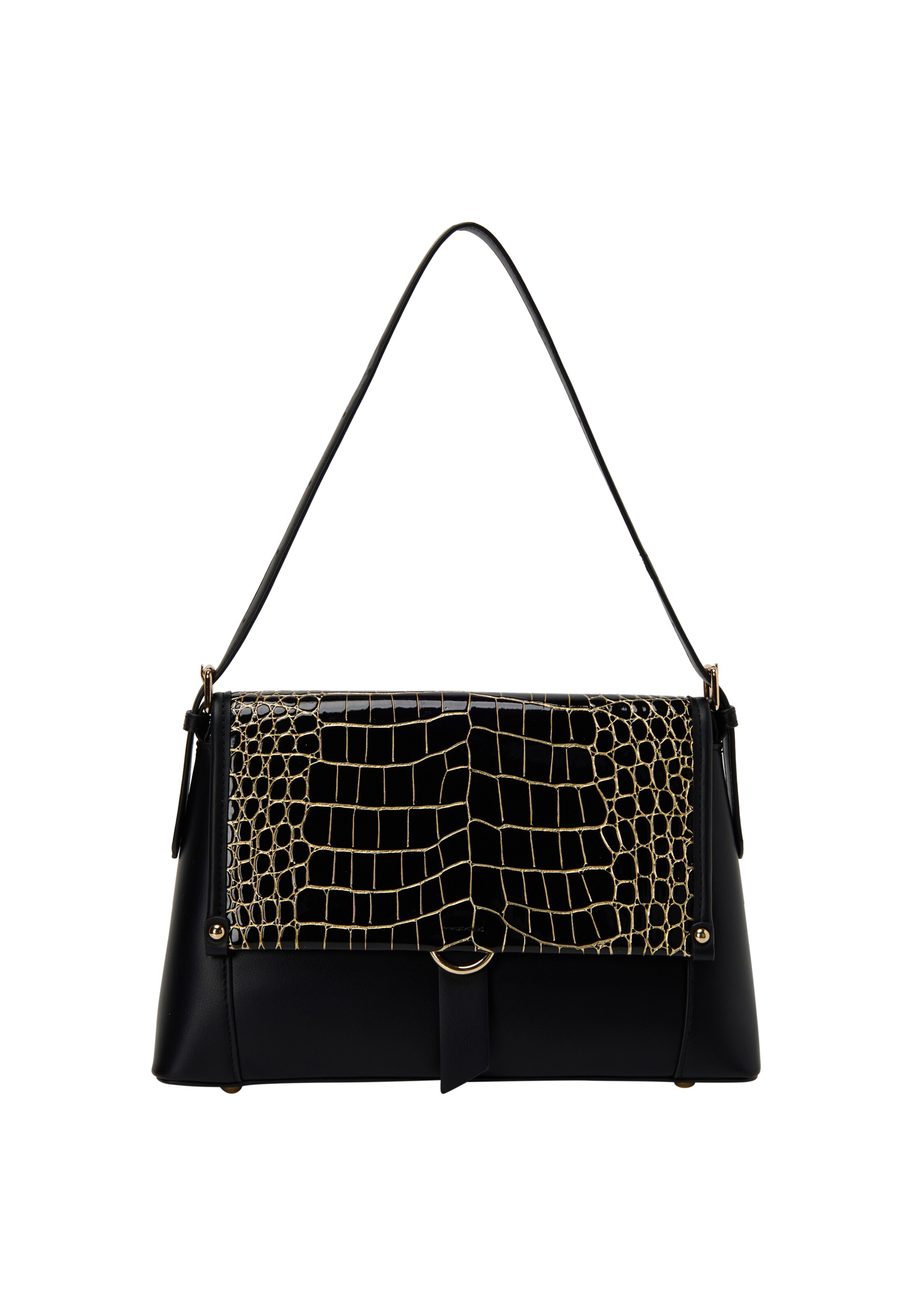 faina Axelremsväska i svart: framsida