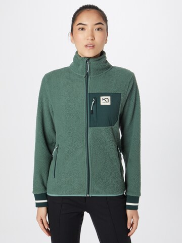 Jachetă  fleece funcțională de la KariTraa pe verde: față
