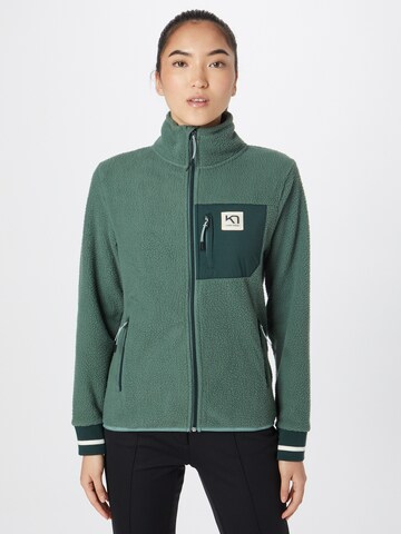 KariTraa - Chaqueta polar funcional en verde: frente