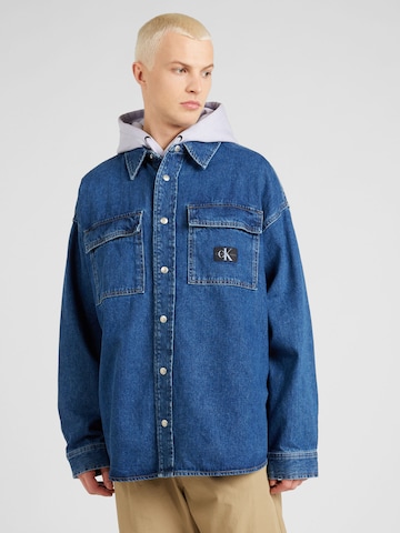 Veste mi-saison Calvin Klein Jeans en bleu : devant