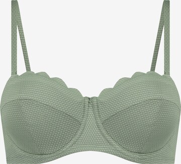 Hunkemöller Push-up Bikini Top 'Scallop' in Green: front