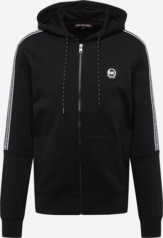 Michael Kors Zip-Up Hoodie in Black: front