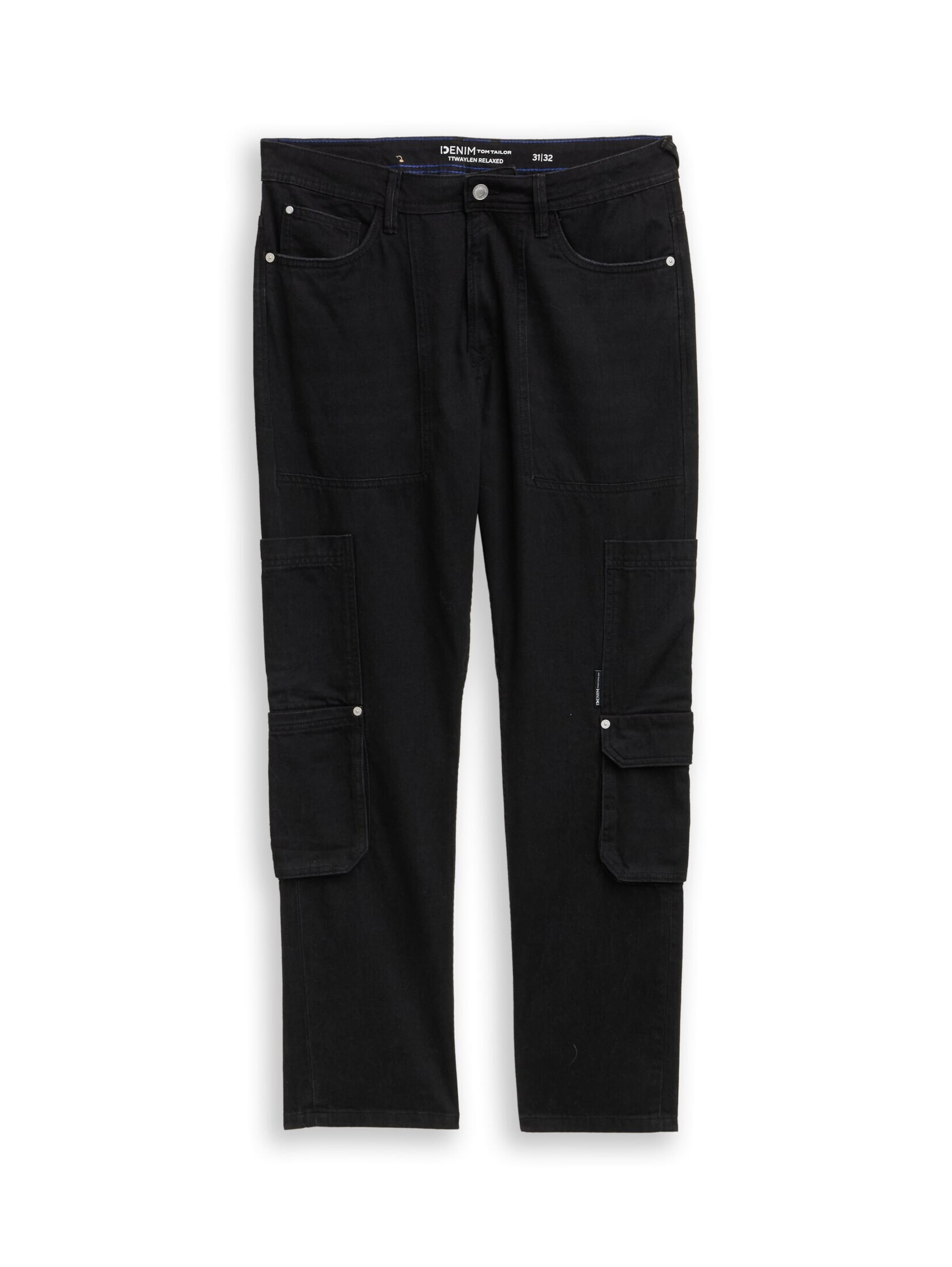 TOM TAILOR DENIM Slimfit Jeans in Zwart: voorkant