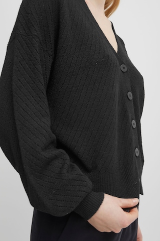 ICHI Knit Cardigan 'IHALPA CA11' in Black