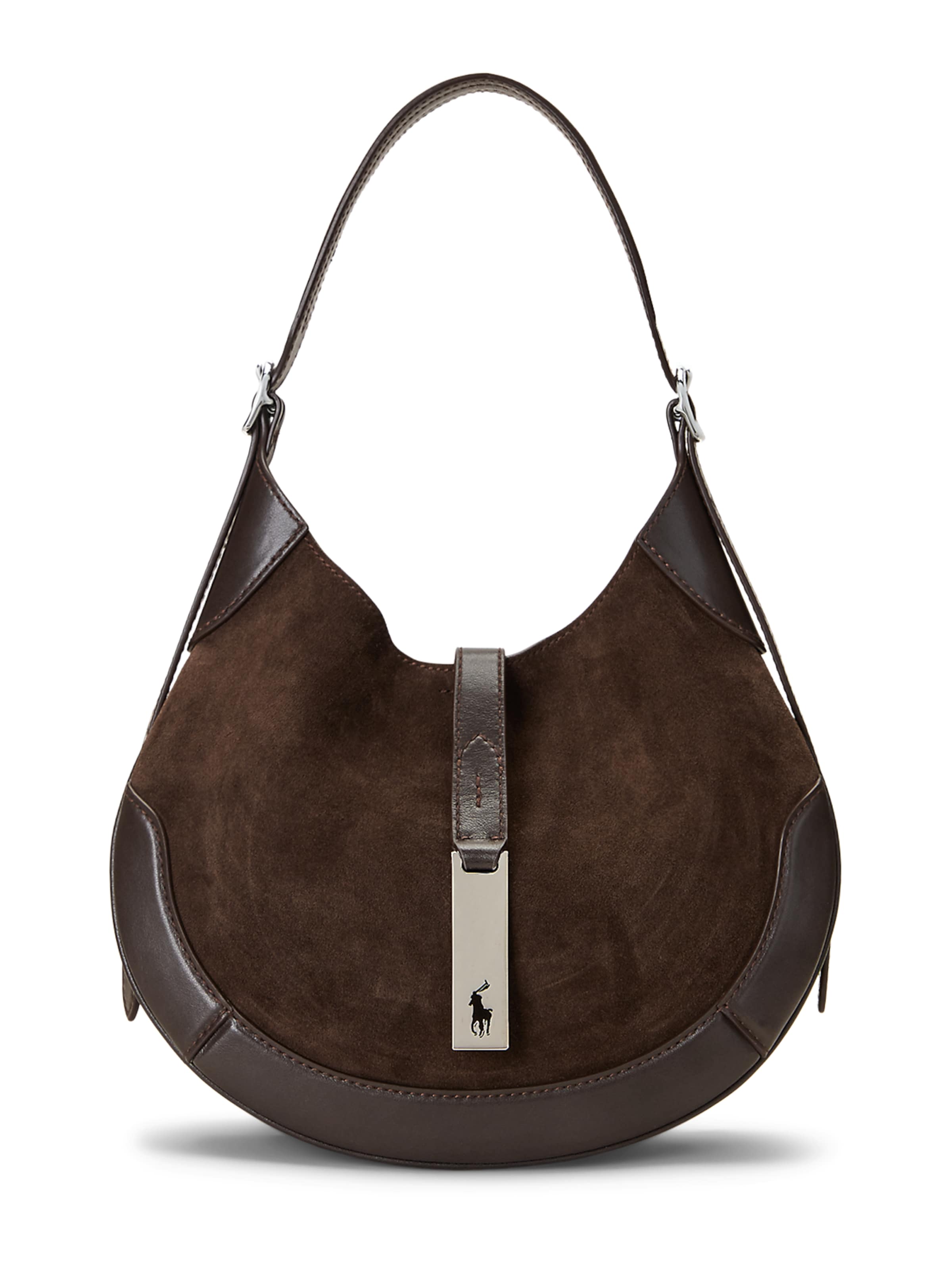 Polo Ralph Lauren Sac bandoulière en chocolat, Vue avec produit