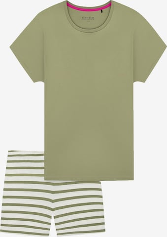 SCHIESSER Pajama 'Casual Essentials' in Green: front