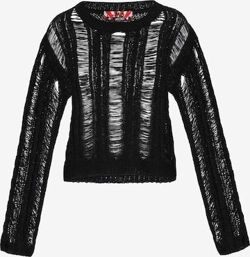 Pulover de la myMo ROCKS pe negru: față