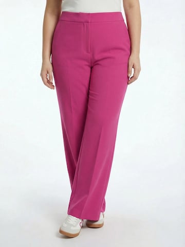 Wide Leg Pantalon à plis 'Jana' Guido Maria Kretschmer Curvy en rose : devant