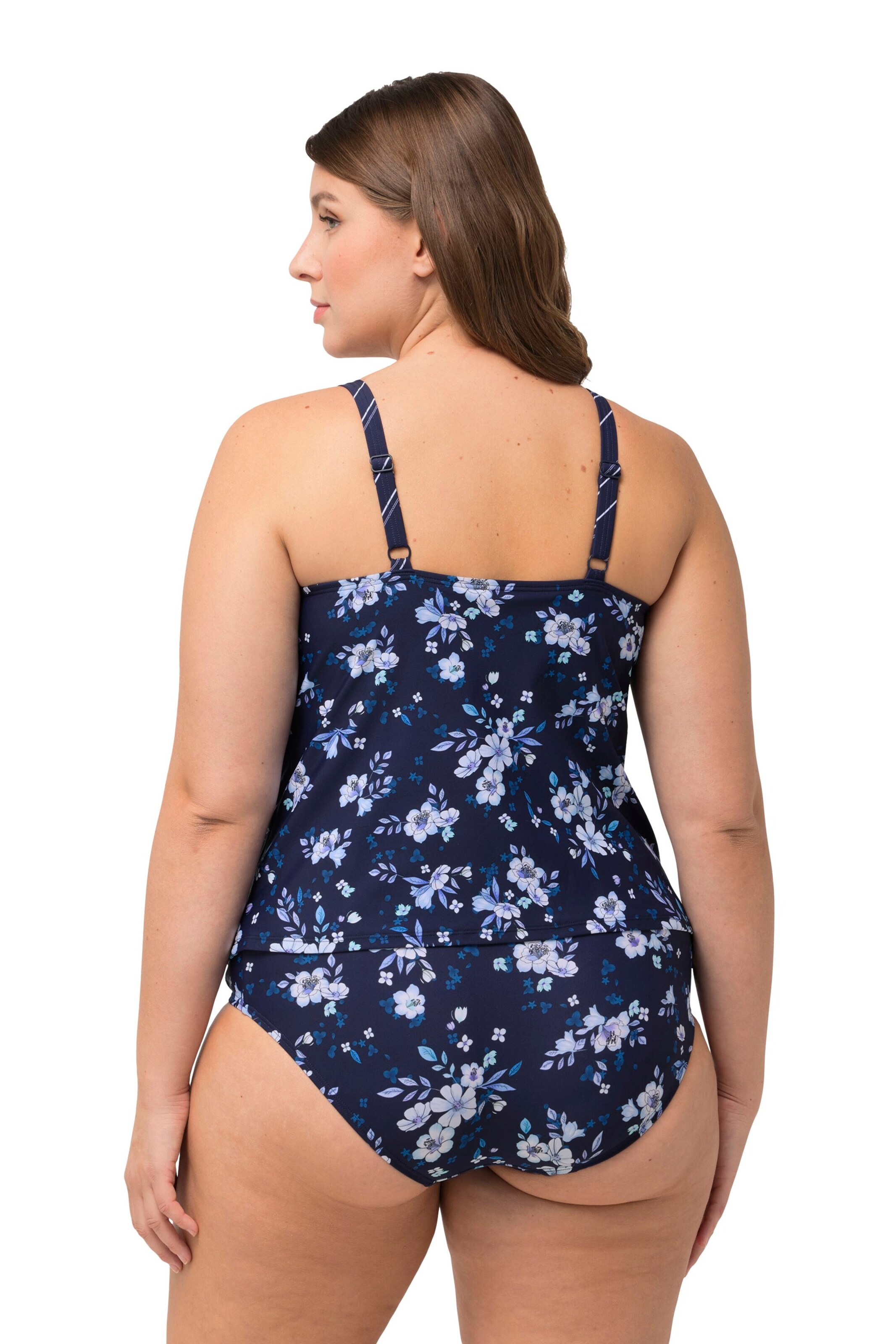 Ulla Popken T-shirt Tankini in Blauw