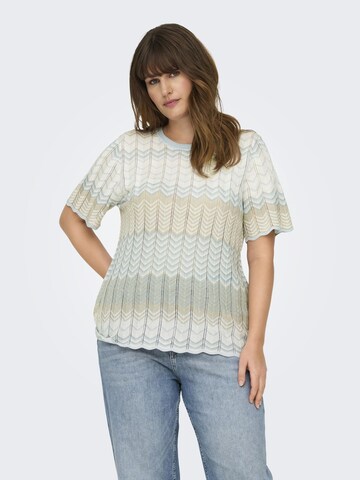 ONLY Carmakoma Trui in Blauw: voorkant
