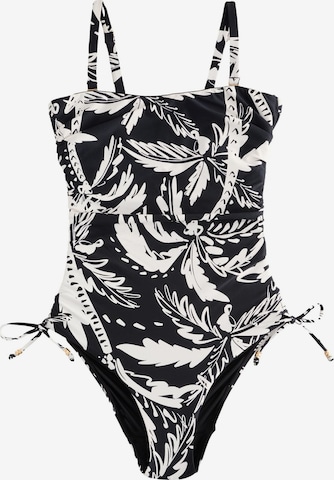 Bandeau Maillot de bain modelant Next en noir : devant