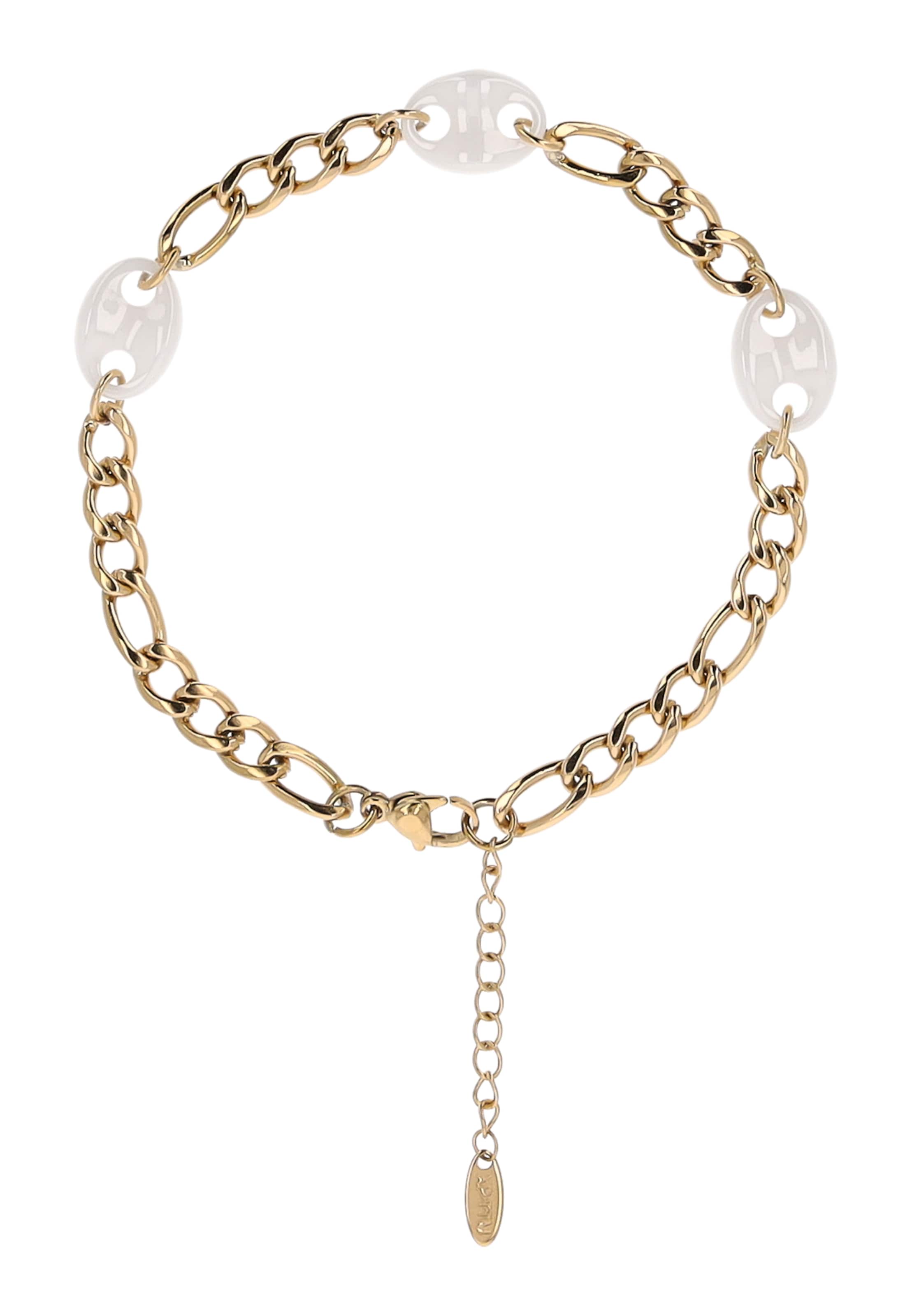 usha WHITE LABEL Armband in One Size in de kleur Goud / Wolwit, Productweergave