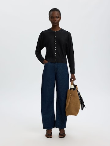 SELECTED Gebreid vest in Zwart