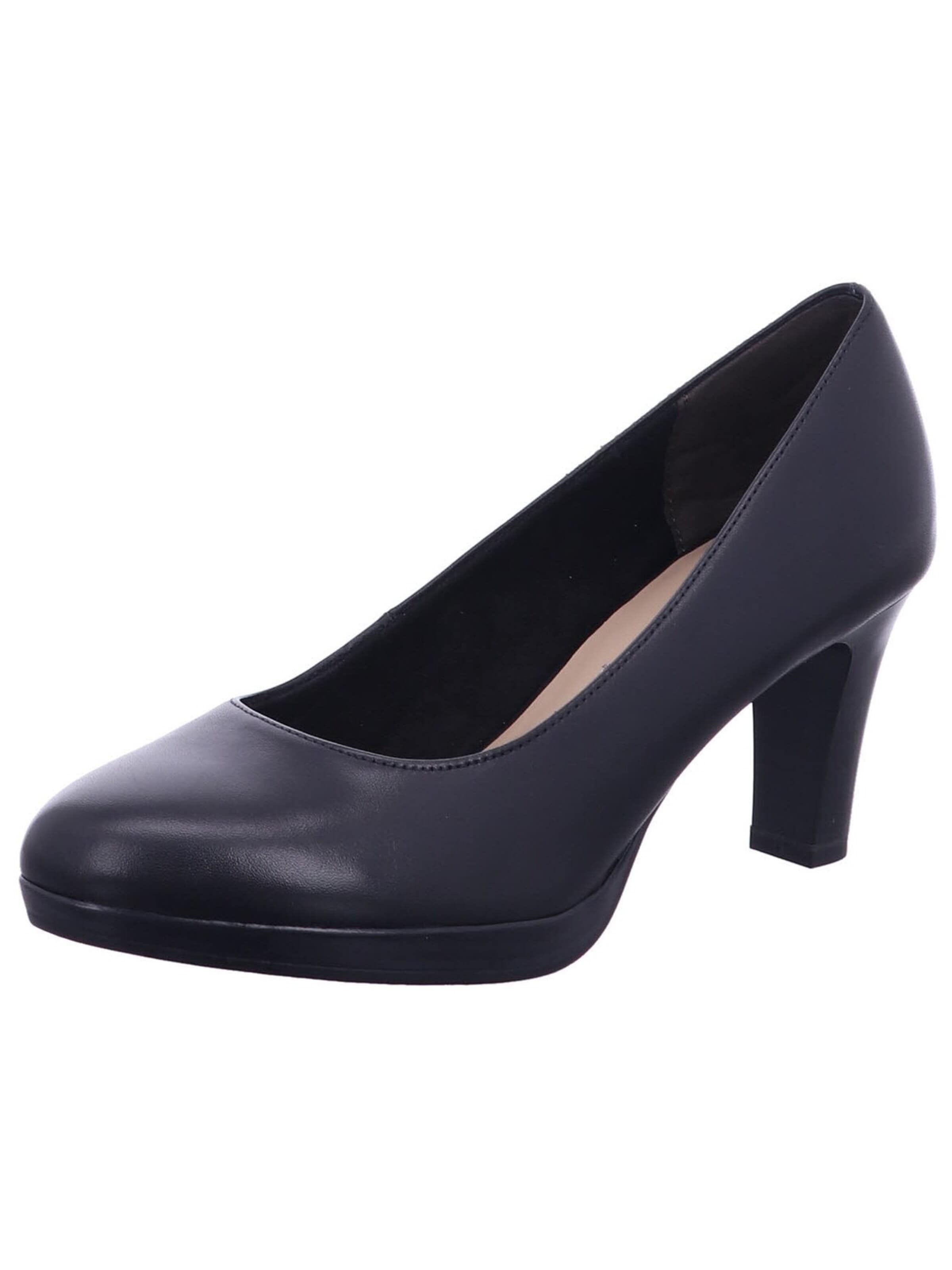 Tamaris Pumps 'Pump Damen 1-22410-41 001 Kunststoff (Synthetik) in schwarz'‌‌ in Schwarz: Vorderseite