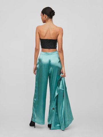 VILA Široke hlačnice Hlače 'Ally' | zelena barva