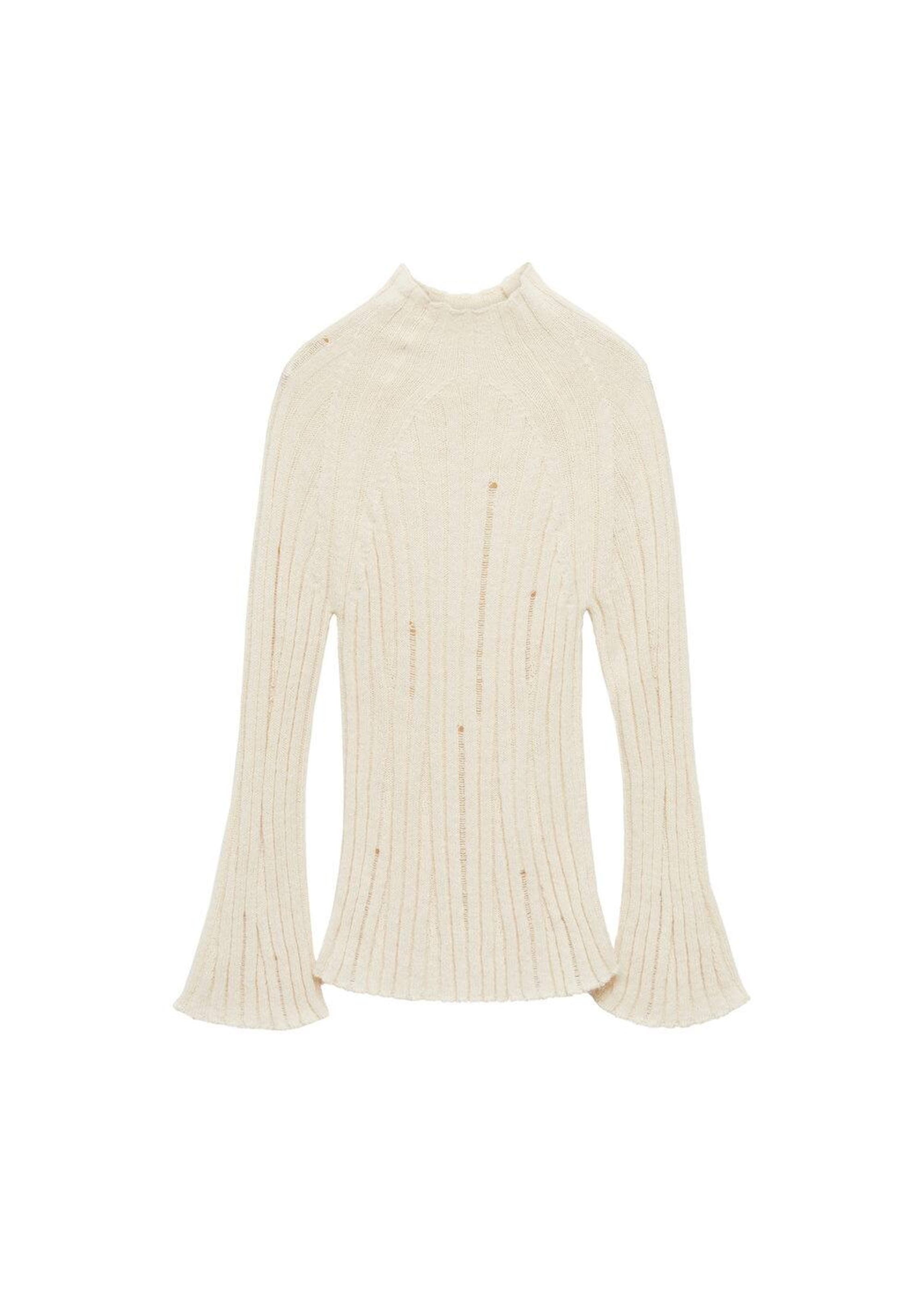 MANGO Sweter 'Bone' w kolorze beżowy: przód