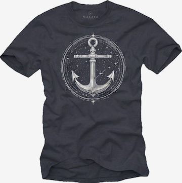 MAKAYA Shirt 'Space Anchor' in Grey: front