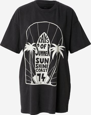 T-shirt oversize Cotton On en noir : devant