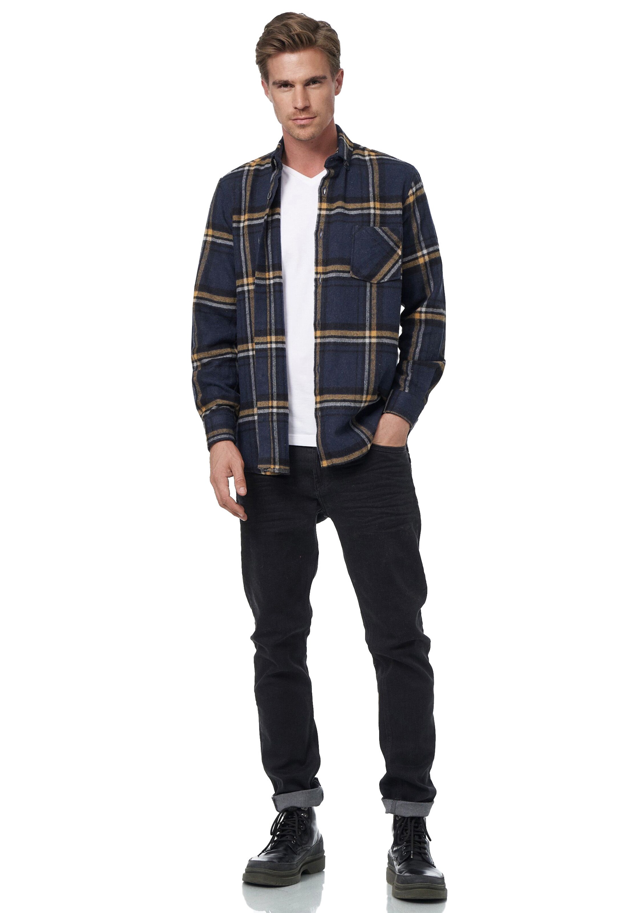 Rusty Neal Slim fit Button Up Shirt in Black