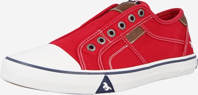 MUSTANG Slip on -tennarit värissä ruskea / punainen / valkoinen, Tuotenäkymä