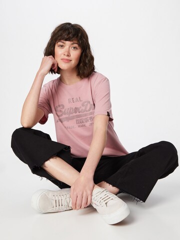 Superdry T-shirt i rosa