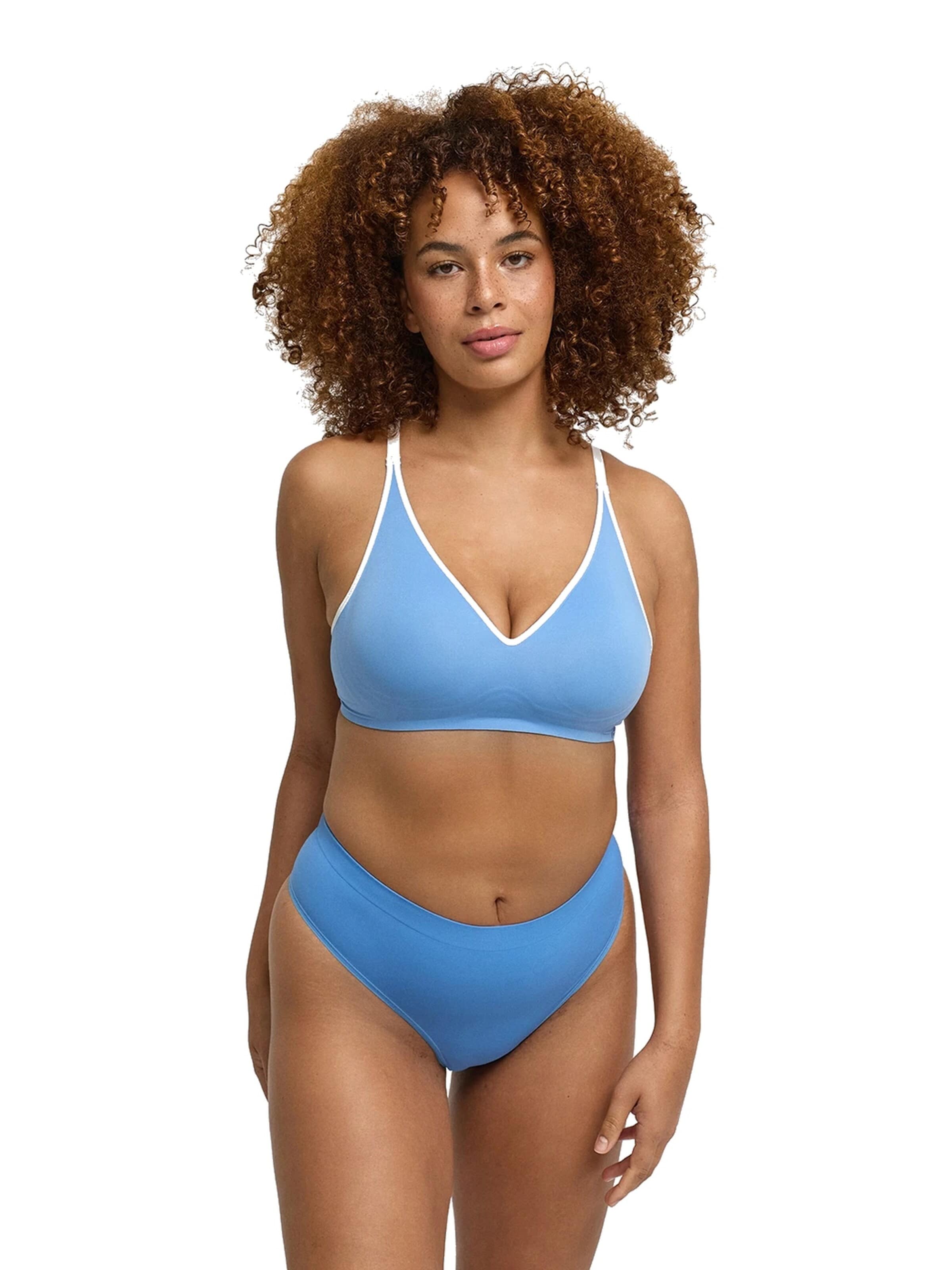 Push-up Soutien-gorge 'Lined Comfort Push-Up BH' cfab en bleu : devant
