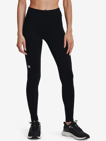 UNDER ARMOUR Skinny Workout Pants 'Authentic' in Black: front
