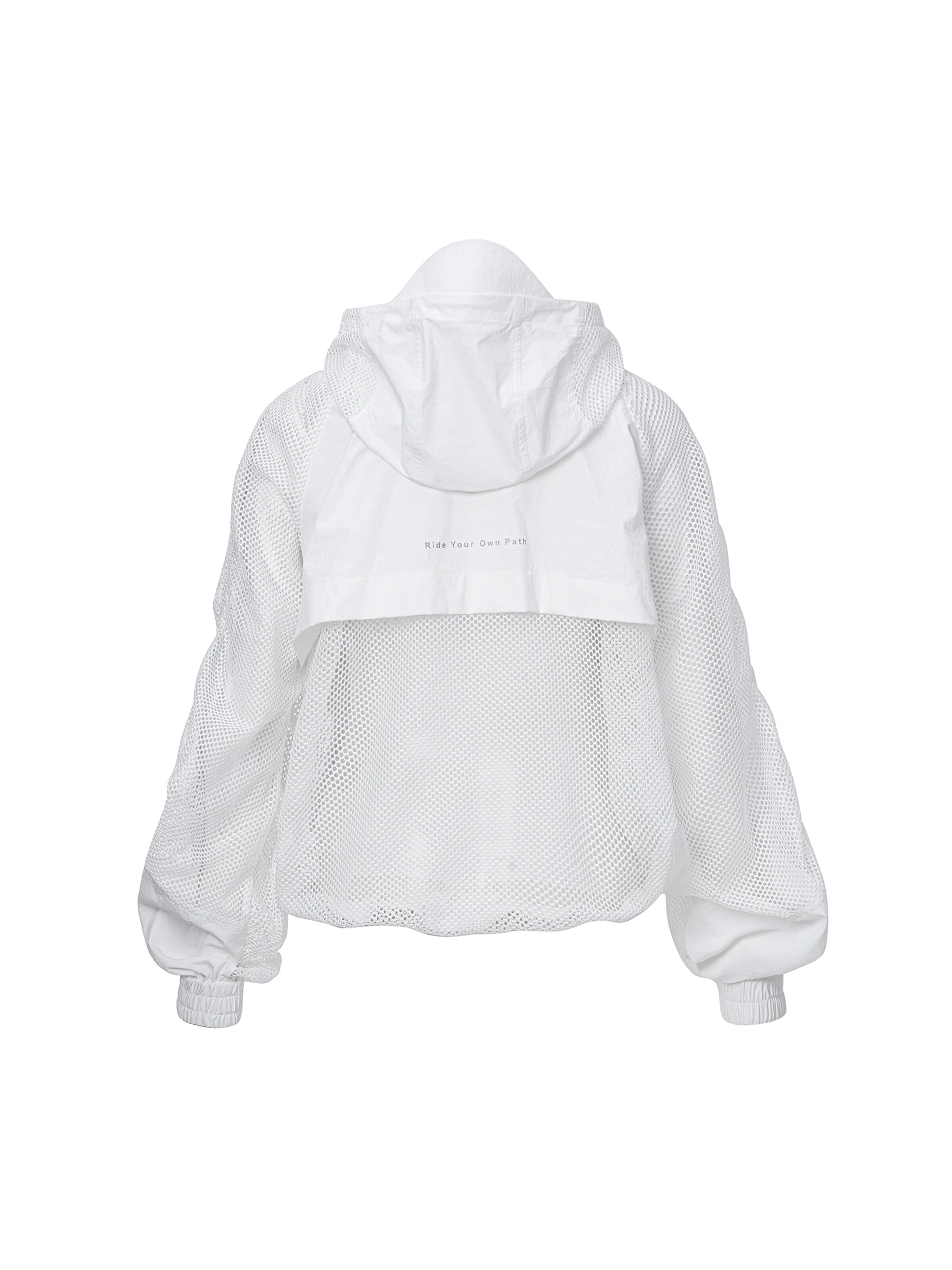 Giacca di mezza stagione 'Active Hooded Half-Zip Jacket' di Jelenew in bianco