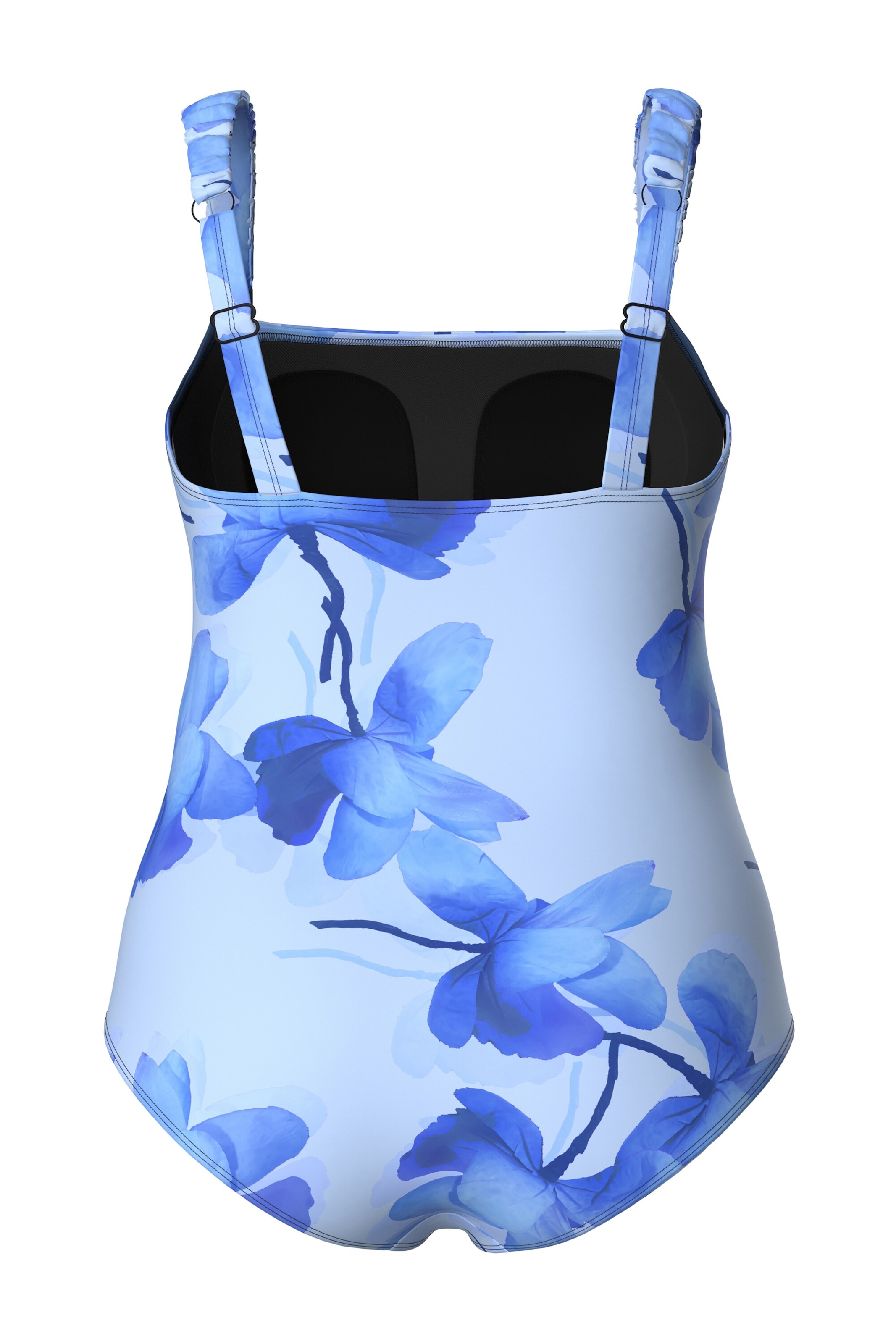 Ulla Popken Bustier Badeanzug in Blau