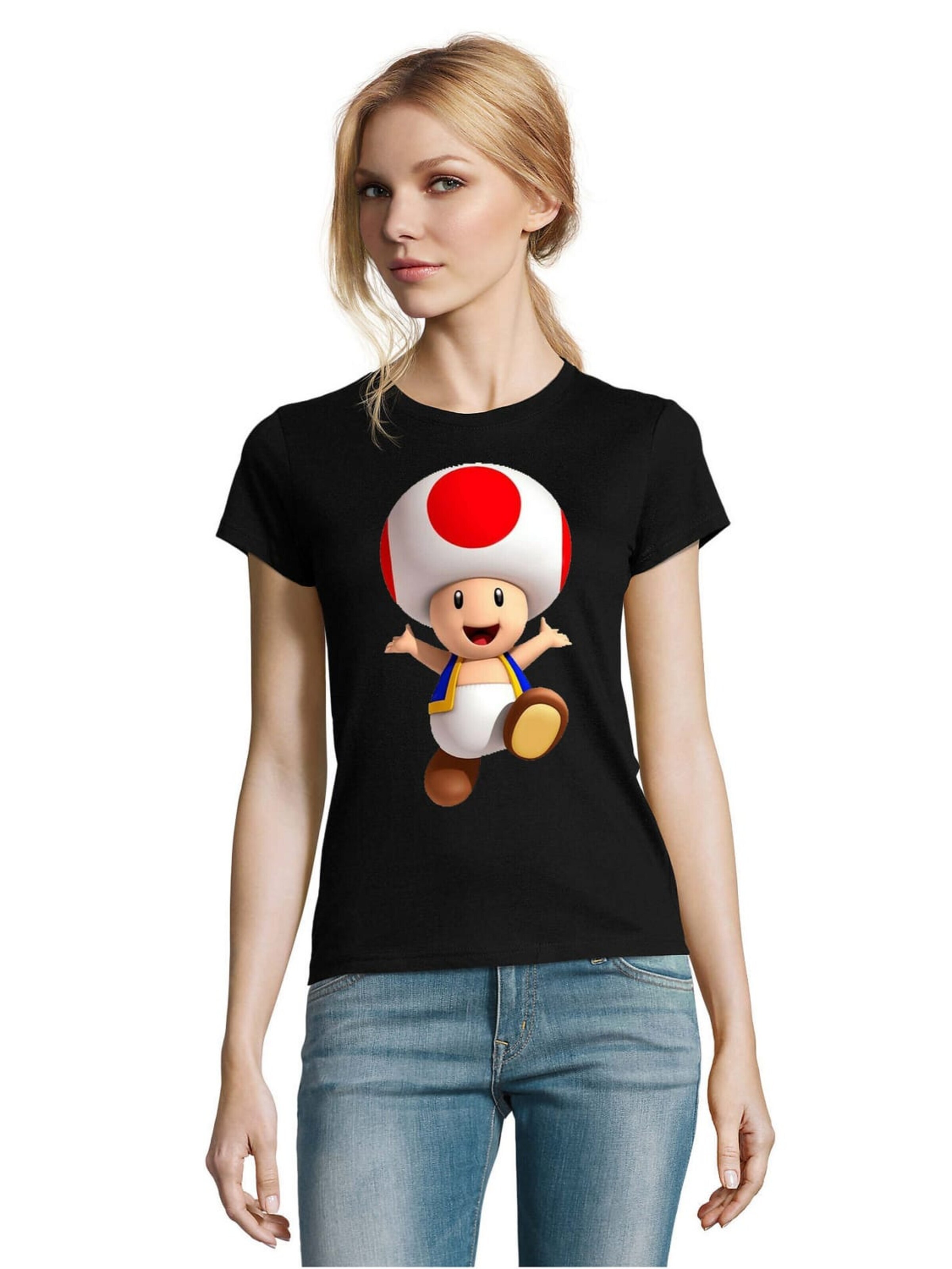 Blondie & Brownie Shirt 'Toad2'‌‌‌‌‌‌‌‌‌ in Schwarz: Vorderseite