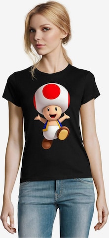Blondie & Brownie Shirt 'Toad2' in Schwarz: Vorderseite