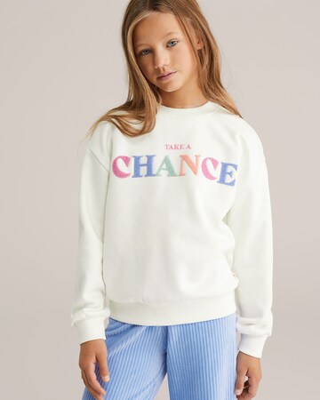 WE Fashion Sweatshirt in Wit: voorkant