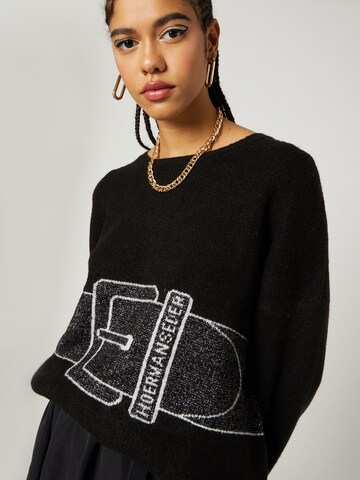 Hoermanseder x About You Sweater 'Carla' in Black