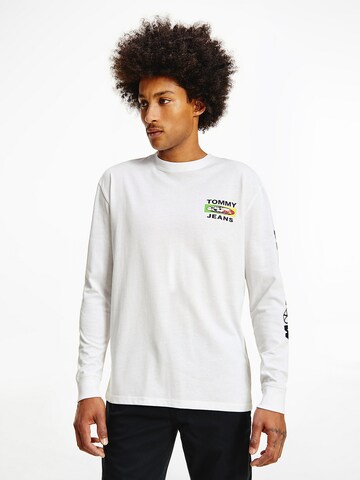 T-Shirt 'Mono Positivity' Tommy Jeans en blanc : devant