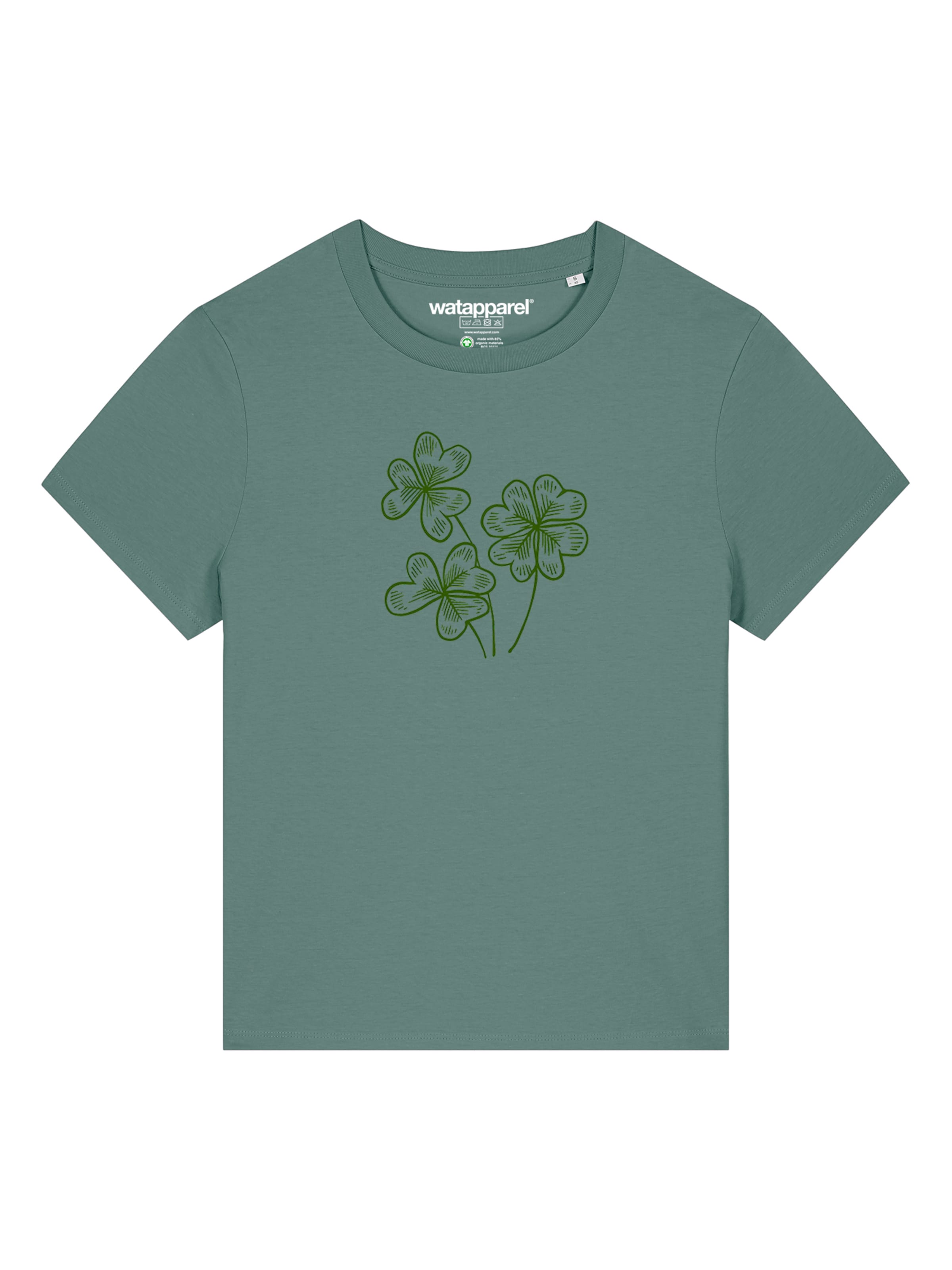 Watapparel Shirt 'Glücksklee' in Groen: voorkant