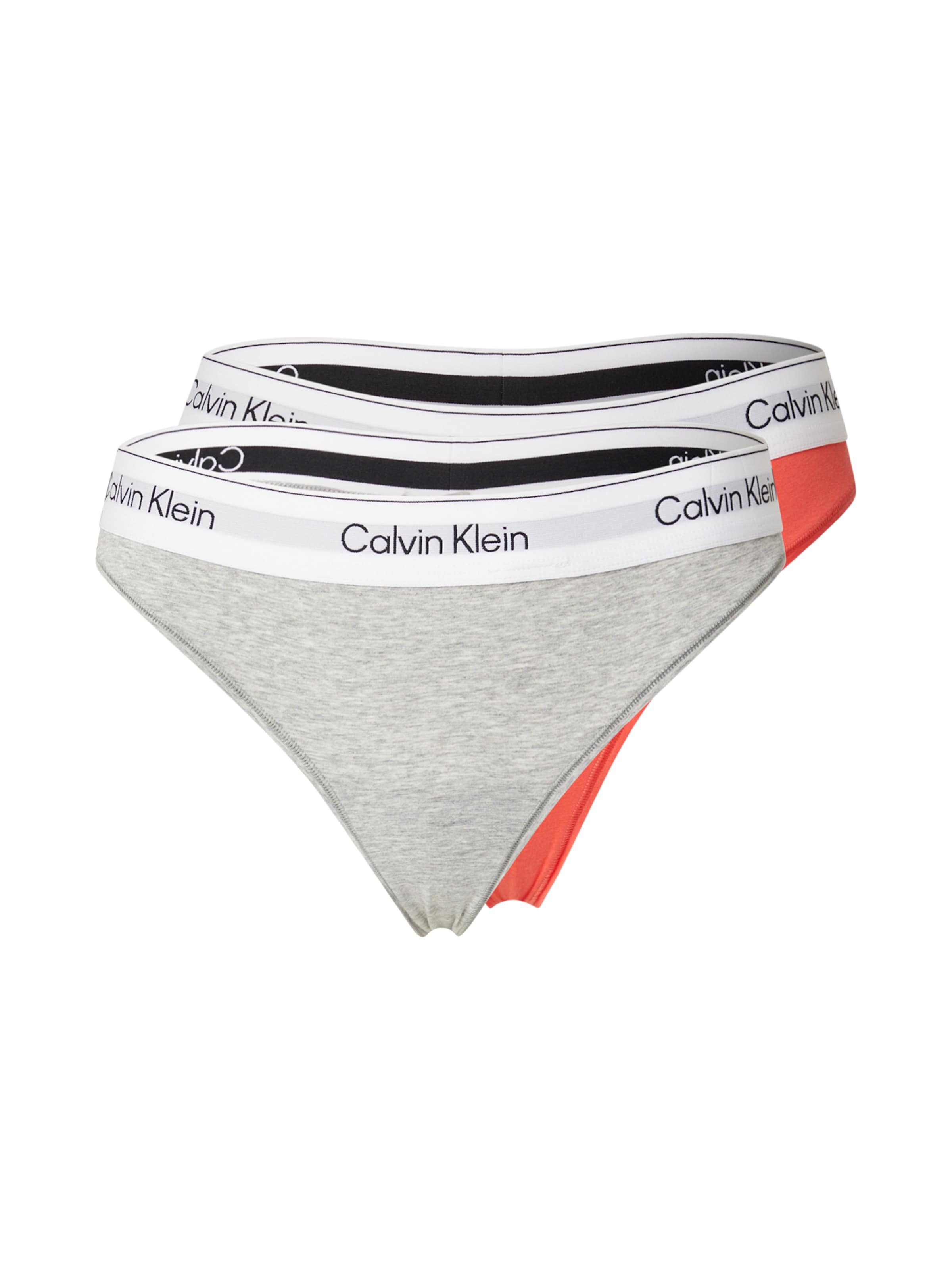 Tanga de la Calvin Klein Underwear pe gri: față