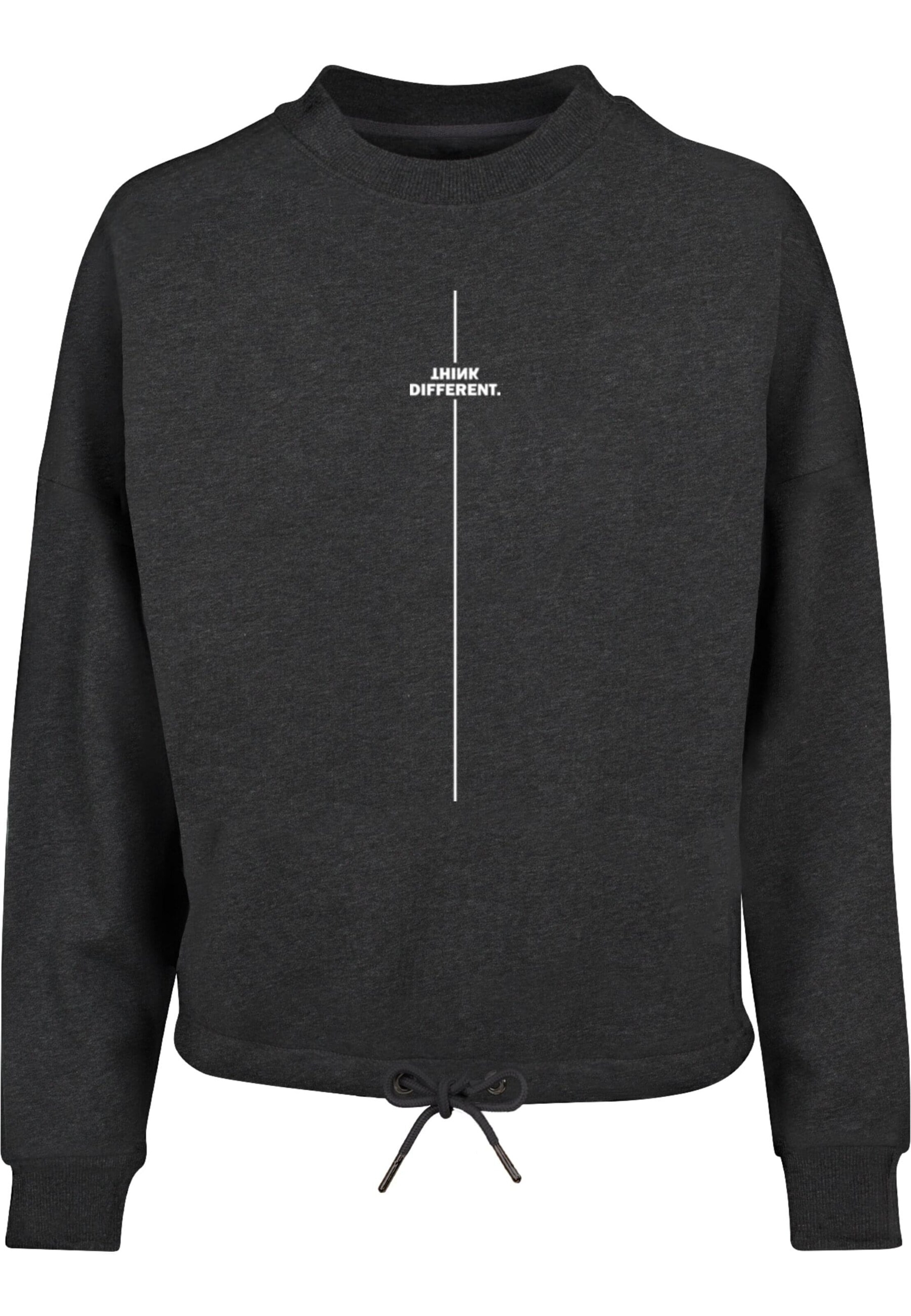 Merchcode Sweatshirt 'Think Different' in Grey: front