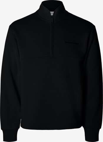 SELECTED HOMME Sweatshirt 'HANKIE' in Zwart: voorkant