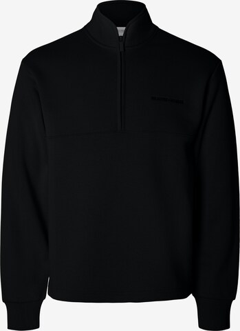 Sweat-shirt 'HANKIE' SELECTED HOMME en noir : devant